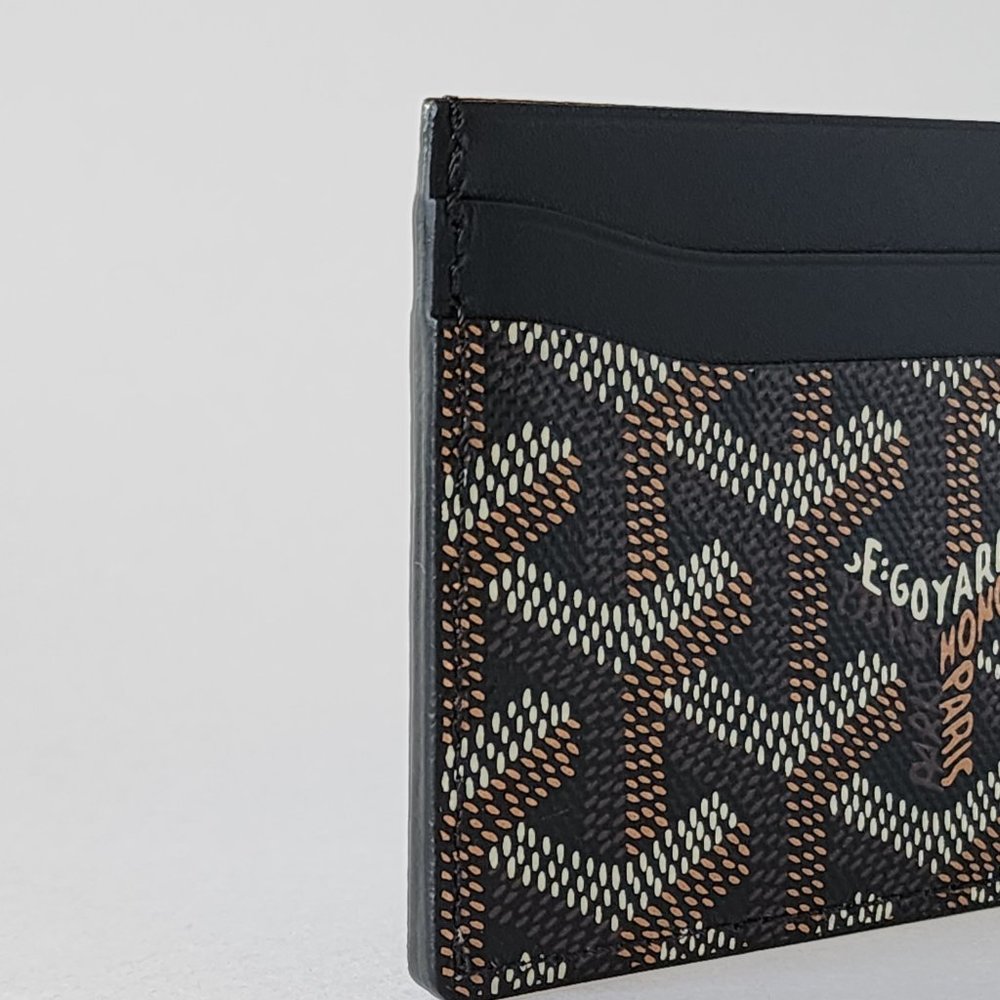 Custom Hand Painted Goyard Saint Sulpice Card Holder Wallet - Picture 8 of 13